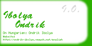 ibolya ondrik business card